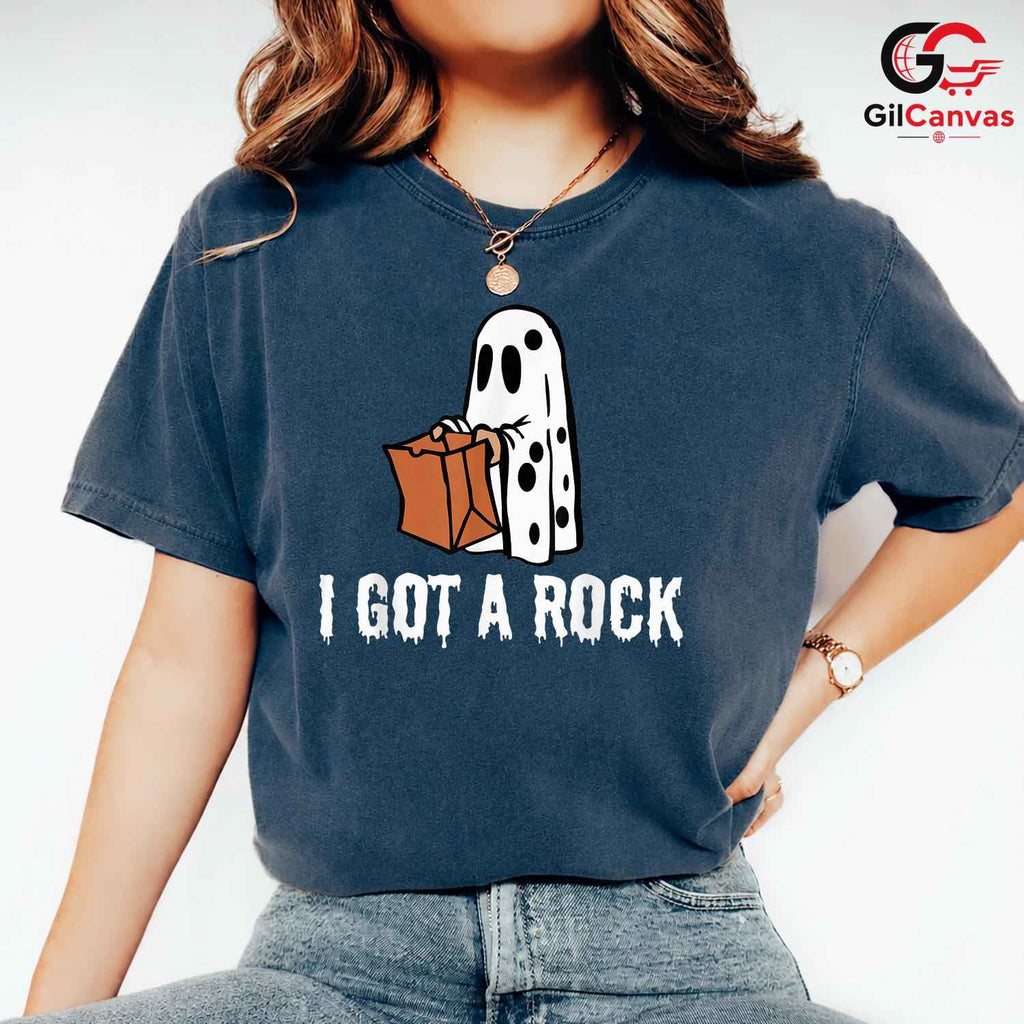 Funny Ghost Rock Hand Tee Shirt Unisex Spooky Halloween Party Gift Kids Adults