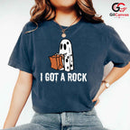 Funny Ghost Rock Hand Tee Shirt Unisex Spooky Halloween Party Gift Kids Adults