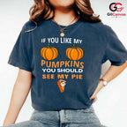 Funny Pumpkin Pie T-Shirt Unisex Halloween Fall Dessert Gift Adults Teens