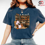 Ghost Reading Halloween T-Shirt Unisex Spooky Book Lover Gift Idea For Kids