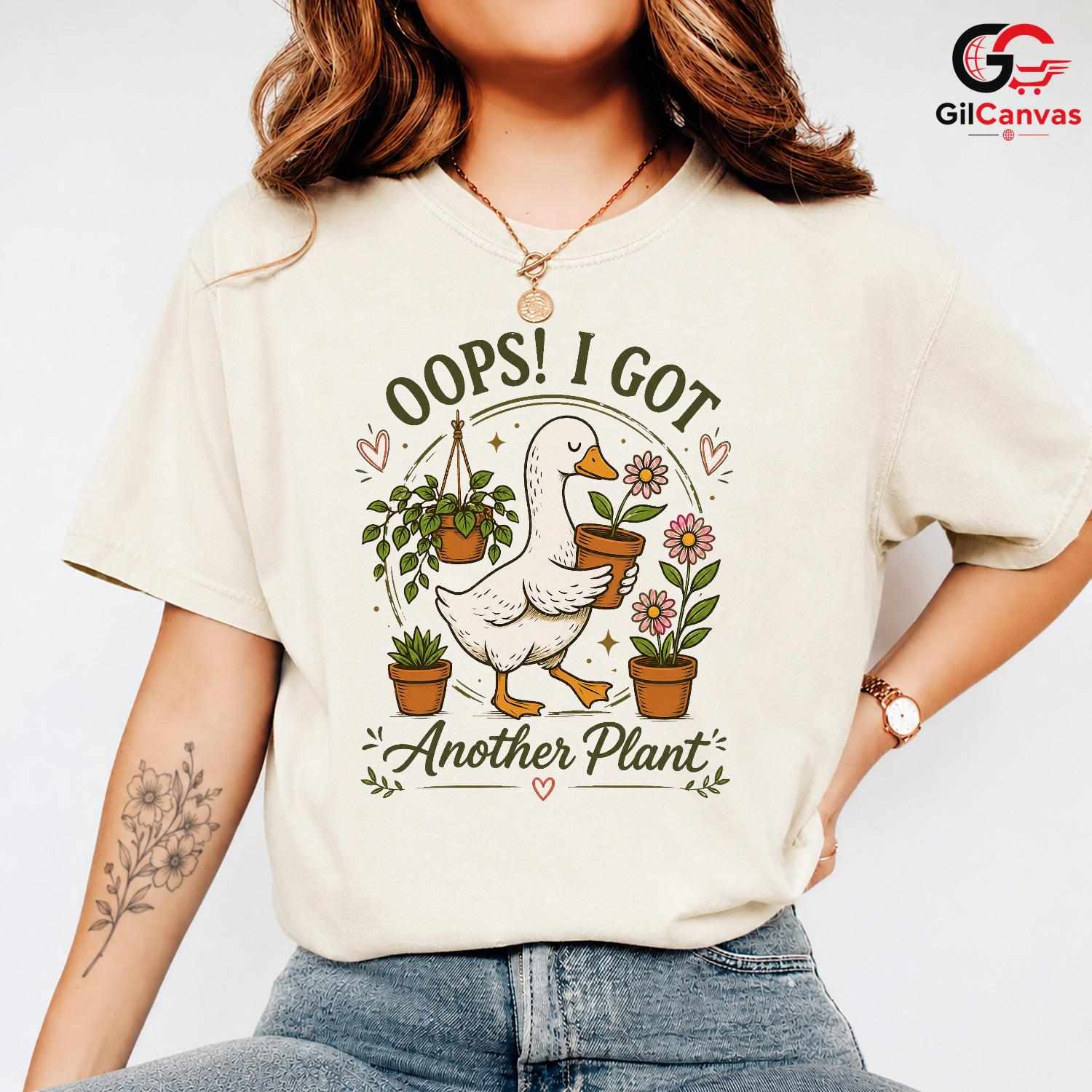 Got Another Plant Duck T-Shirt Unisex Funny Gardener Gift Fun Casual Graphic Tee