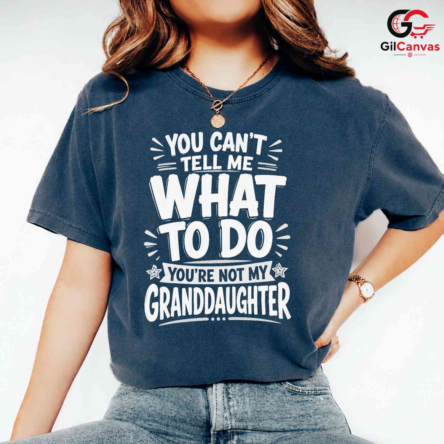 Grandpa Granddaughter T-Shirt Funny Sarcastic Birthday Unisex Humor Graphic Tee