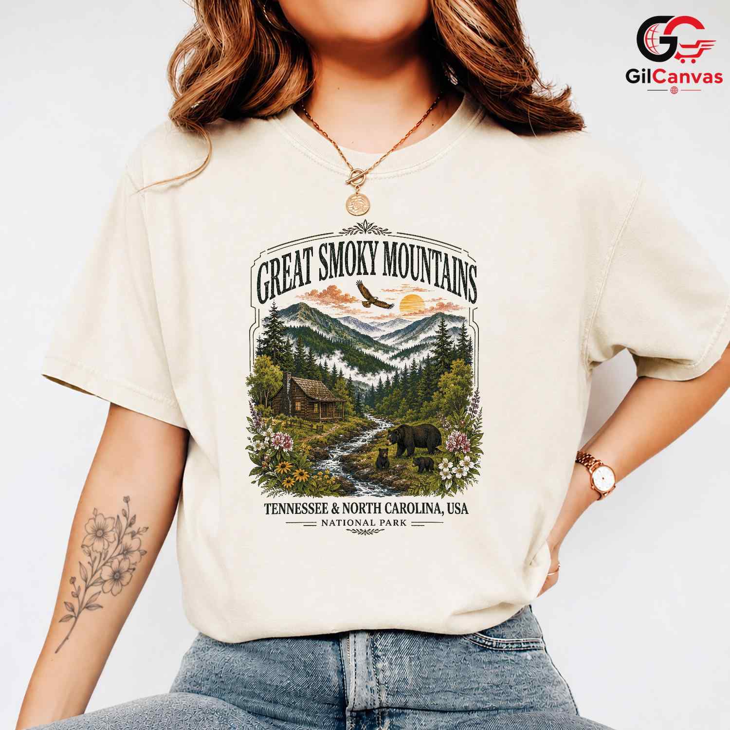 Great Smoky Mountains T-Shirt Scenic Nature Travel Unisex Outdoor Apparel