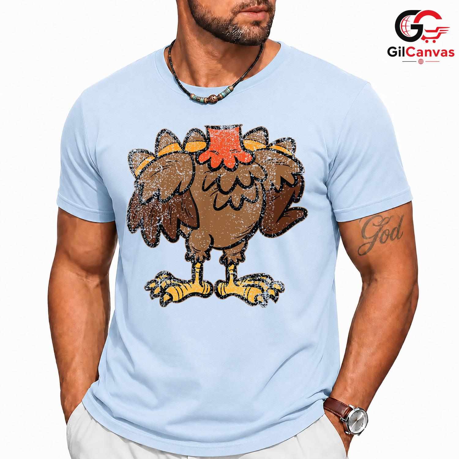 Headless Turkey Funny T-Shirt Unisex Vintage Thanksgiving Dinner Gift Family