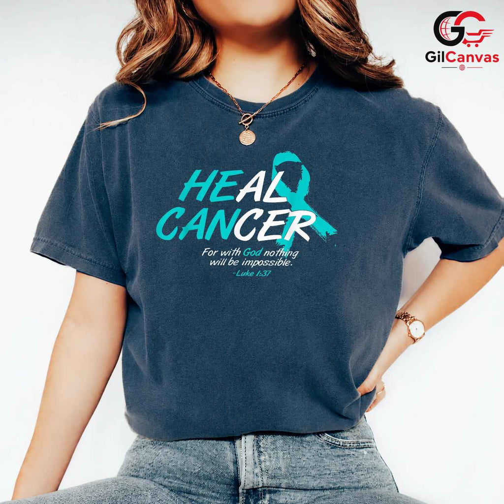 Heal Cancer Awareness Fall Tee Unisex Supporter Hope Healing Gift For All