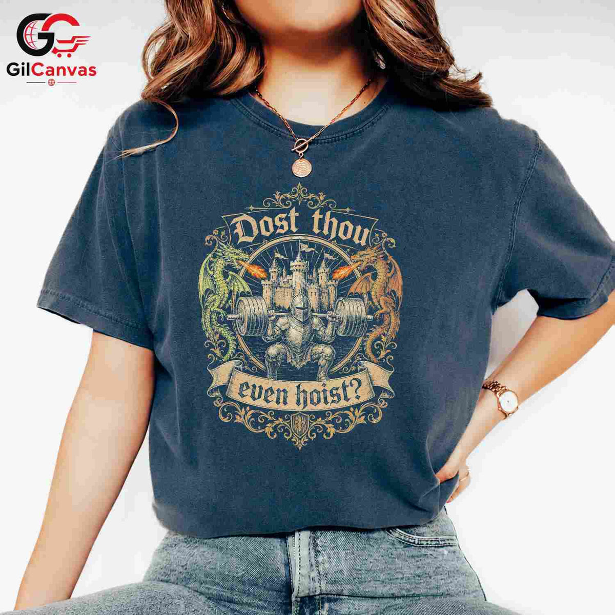 Hoist Gym Fitness T-Shirt Men Women Knight Weightlifting Fun Gift Graphic Tee