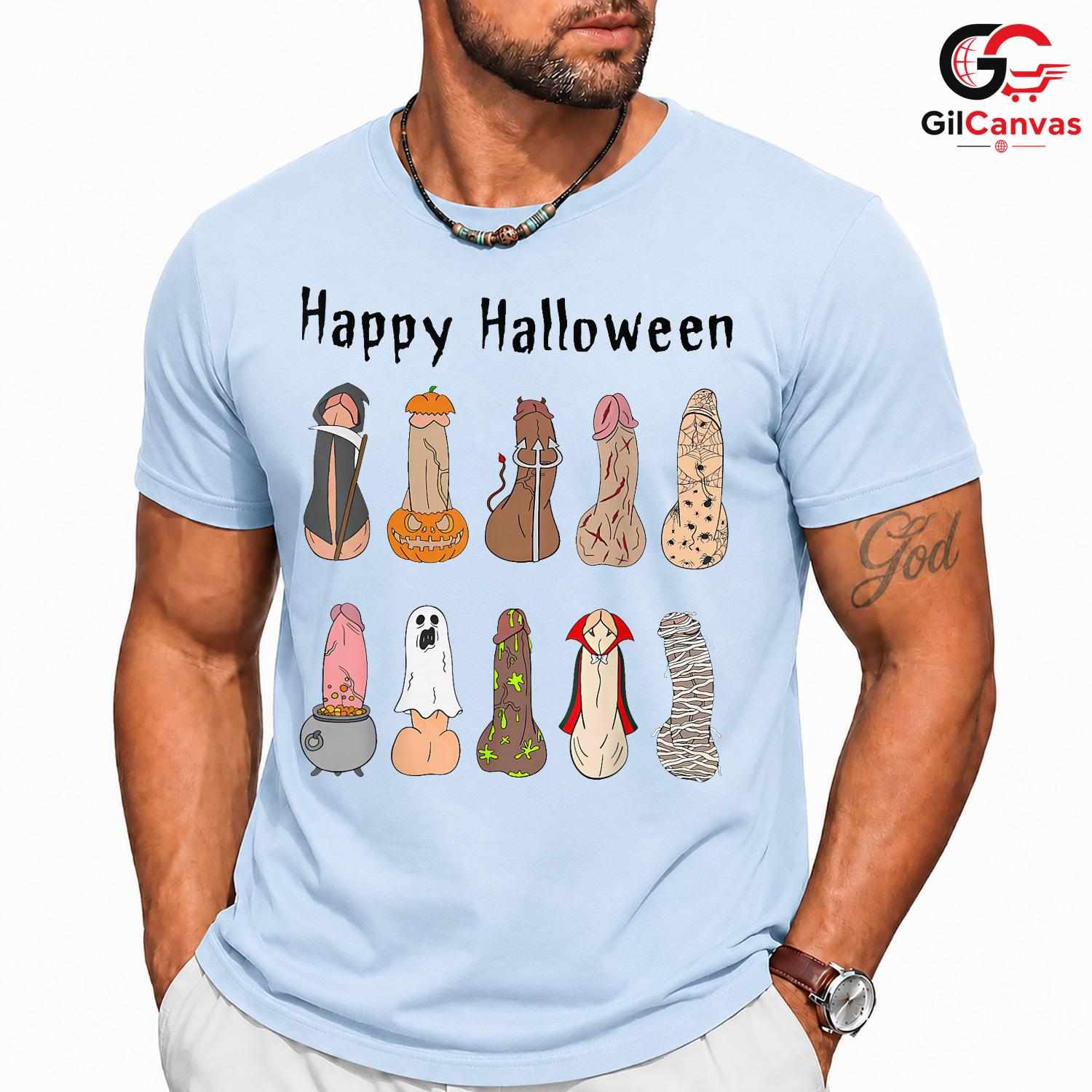Humorous Character Halloween T-Shirt Unisex Funny Spooky Event Gift For Adults