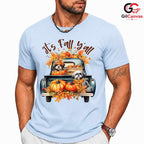 Its Fall Yall Pumpkin Truck T-Shirt Unisex Cute Thanksgiving Dog Lover Gift