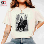 Knight Black Cat T-Shirt Unisex Fantasy Art Adventure Lover Graphic Fun Tee