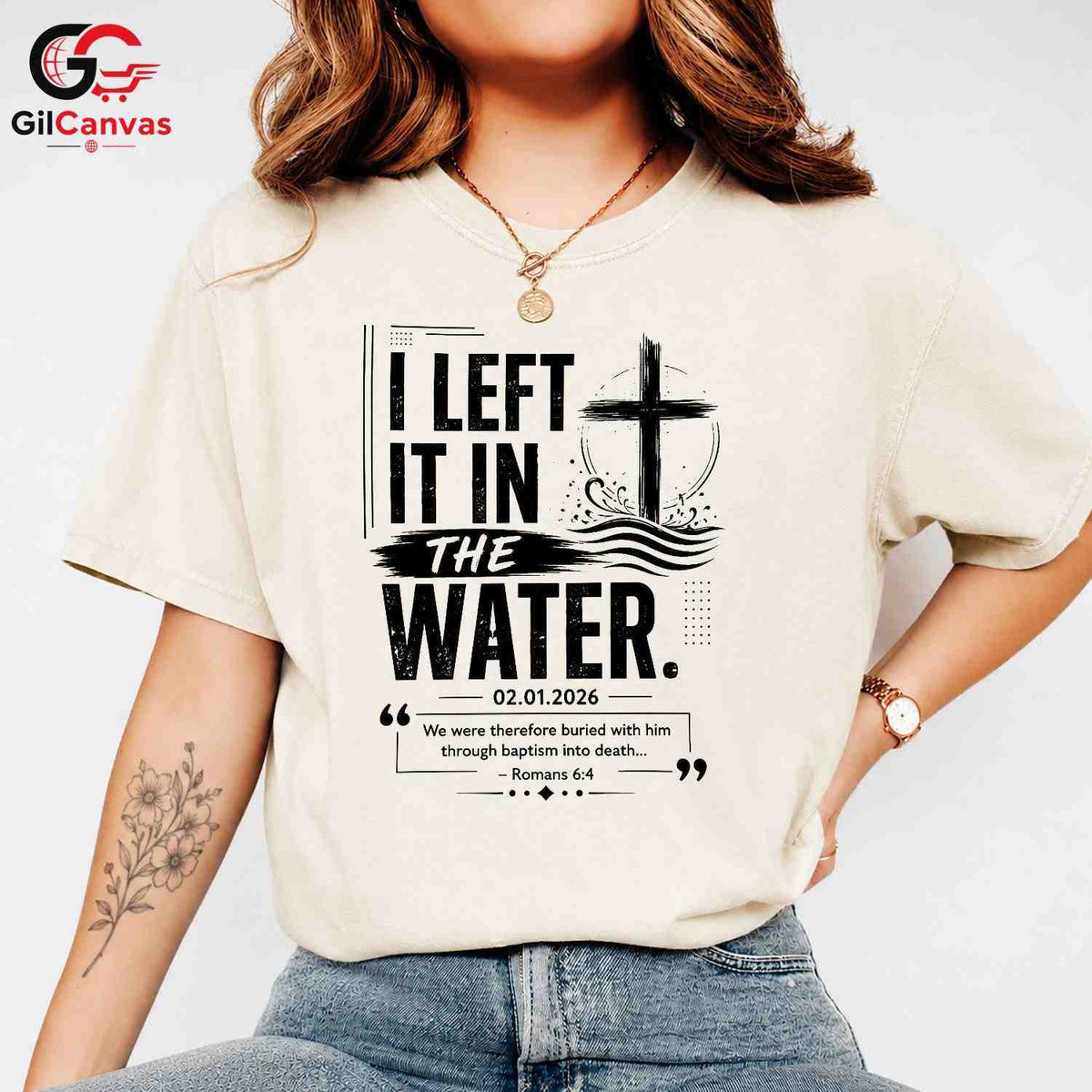 Left It In The Water T-Shirt Unisex Baptism Celebration Custom Religious Gift Tee