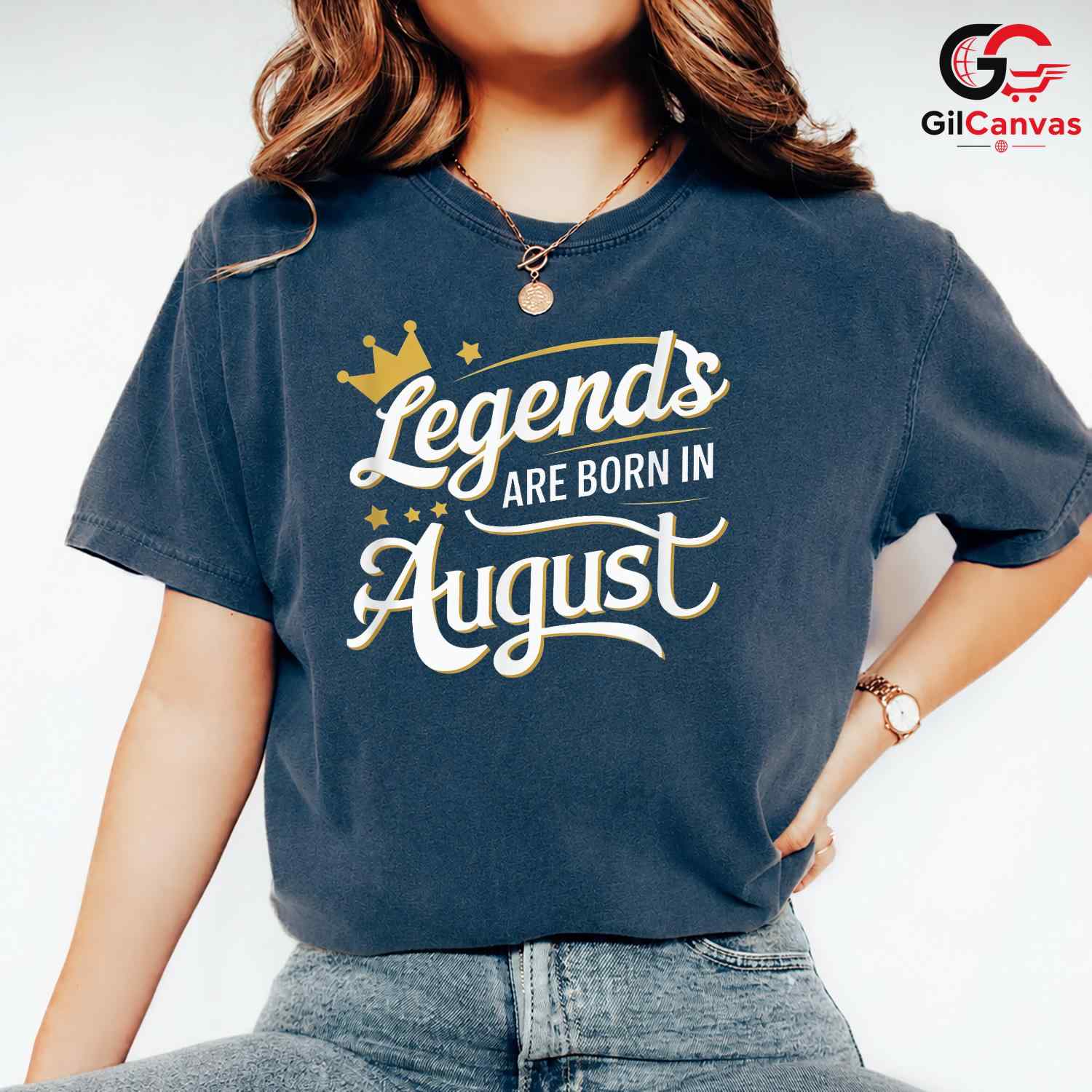 Legends Born In August T-Shirt Unisex Birthday Celebration Gift For Him