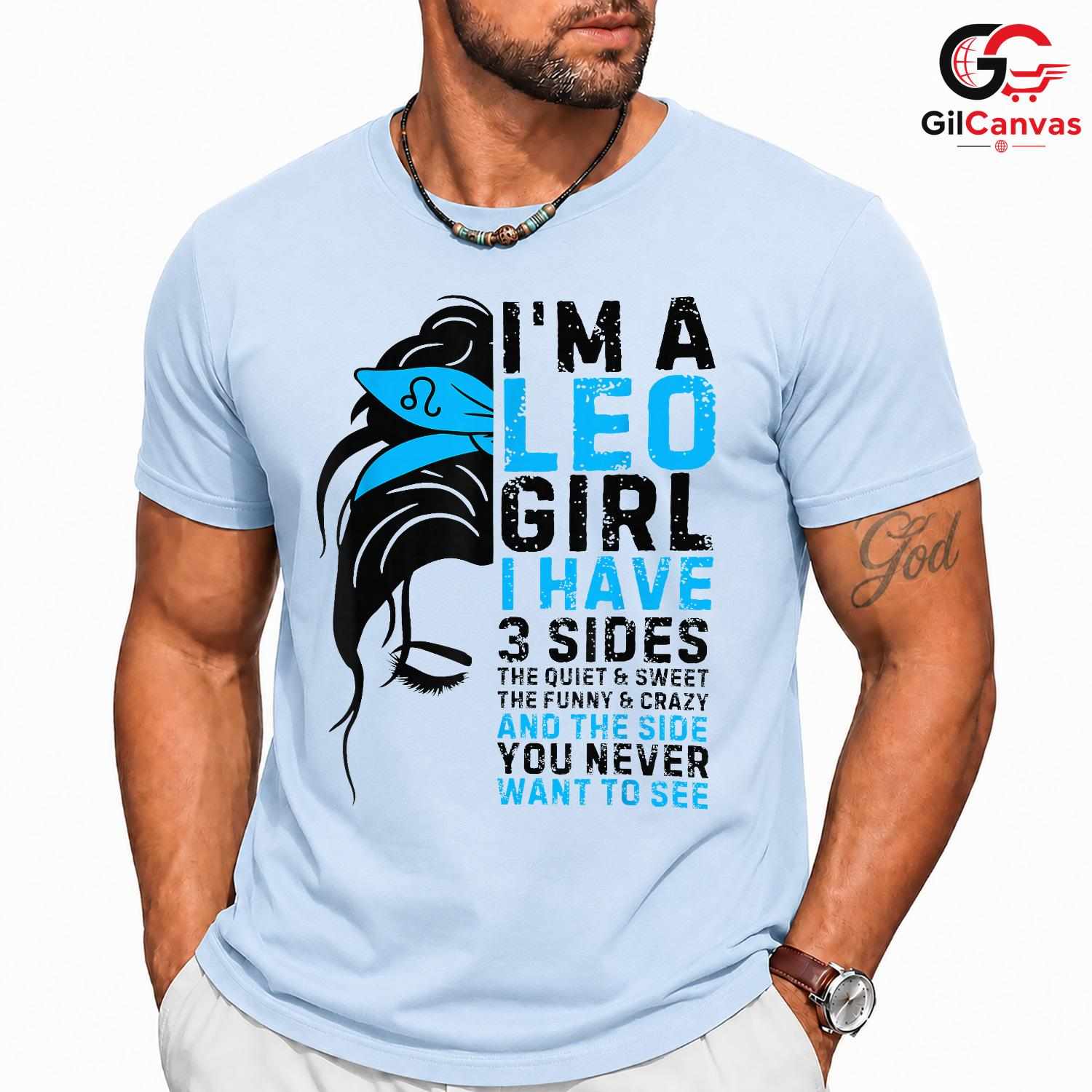 Leo Girl Zodiac Tee Shirt Unisex Fun Astrology Fan Birthday Gift For Women