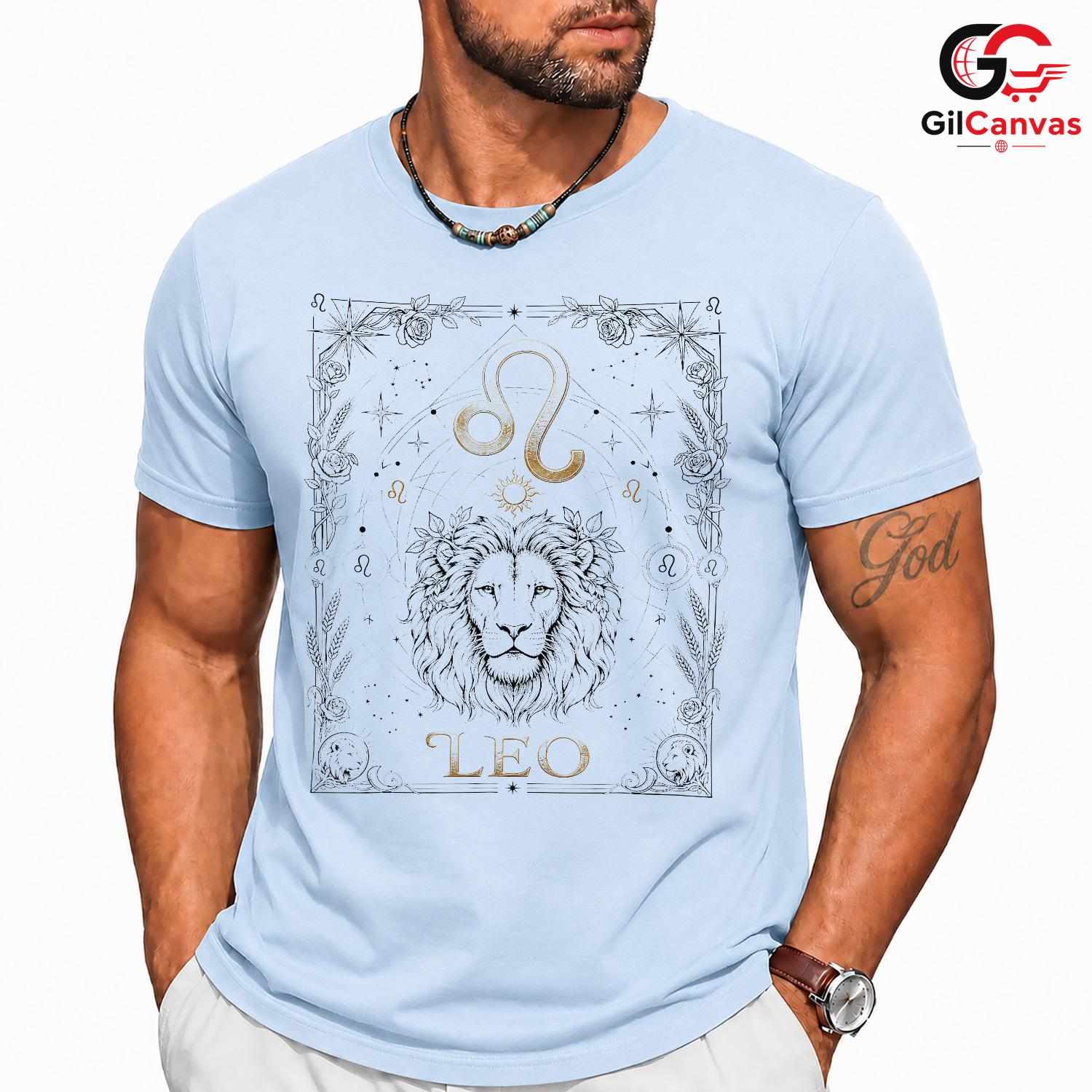 Leo Zodiac Sign Gift T-Shirt Unisex Astrology Lover Birthday Celebration