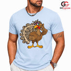 Leopard Print Turkey Fall T-Shirt Unisex Funny Thanksgiving Animal Lover Gift