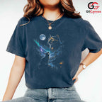 Moonlit Cat Lover Fall T-Shirt Unisex Perfect Pet Owner Gift For Enthusiasts