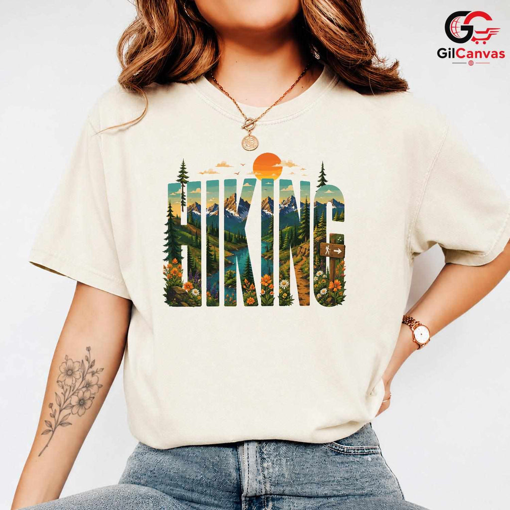 Mountain Hiking Graphic Tee Outdoor Activity Adventure Wear Unisex Gift Idea
