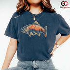 Mountain Trout Fishing Shirt Outdoor Enthusiast Perfect Gear Unisex Apparel