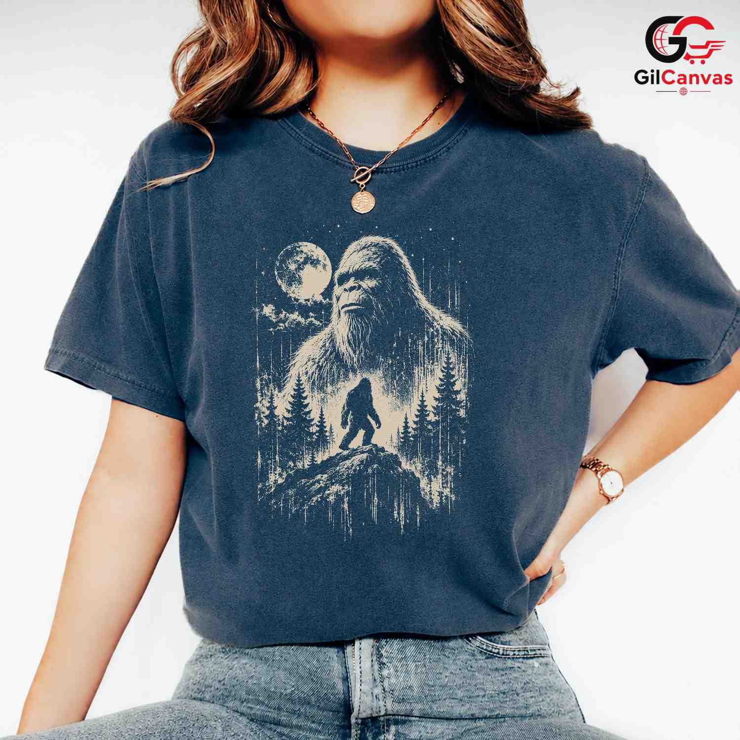 Mythical Bigfoot Halloween T-Shirt Nature Adventure Lover Unisex Graphic Tee