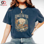 Psalm 42 Deer Graphic T-Shirt Boho Style Nature Lover Custom Unisex Apparel