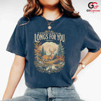 Psalm 42 Deer Graphic T-Shirt Boho Style Nature Lover Custom Unisex Apparel
