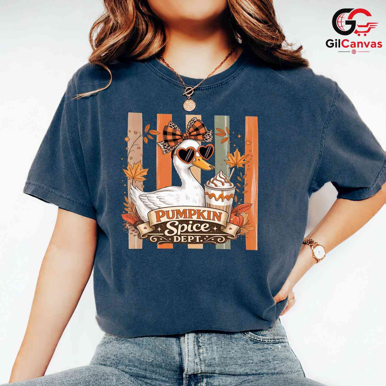 Pumpkin Spice Goose T-Shirt Unisex Cute Fall Lover Autumn Festival Gift Idea