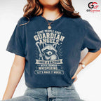 Raccoon Guardian Angel Shirt Whispering Fun Novelty Graphic Unisex Apparel