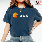 Retro Arcade Maze Ghost Tee Shirt Unisex Funny Spooky Gamer Party Costume