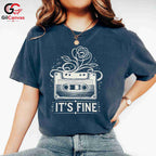 Retro Cassette Music T-Shirt Men Women Casual Vintage Design Fun Gift Apparel