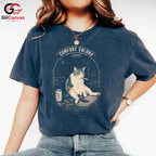 Retro Vintage Cool Cat T-Shirt Unisex Casual Wear Feline Lover Graphic Apparel Tee
