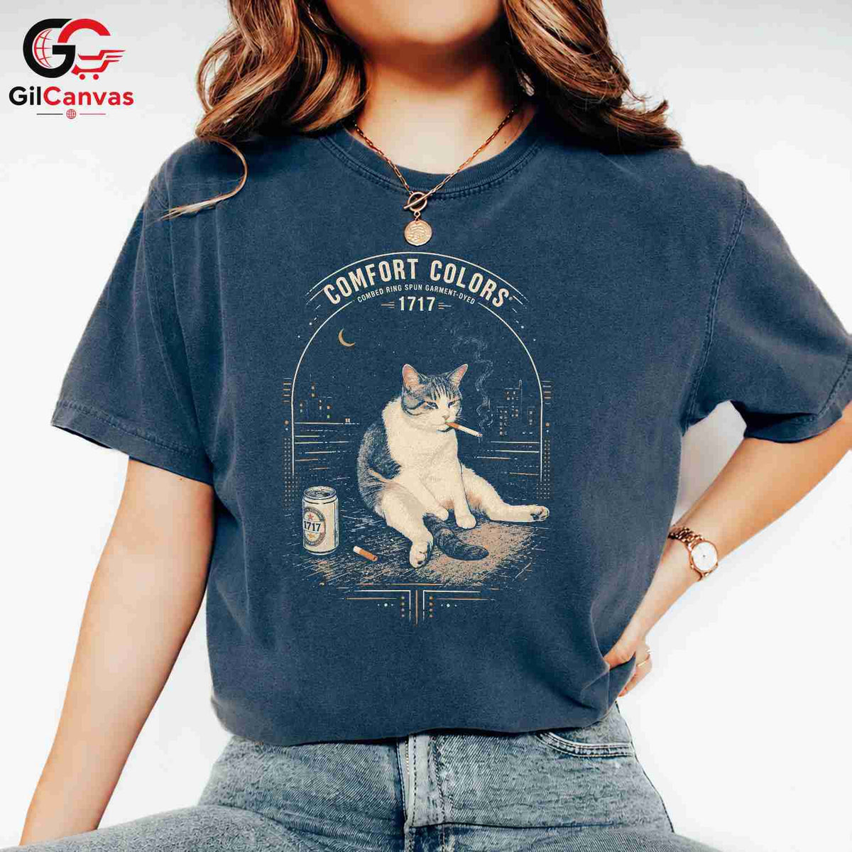 Retro Vintage Cool Cat T-Shirt Unisex Casual Wear Feline Lover Graphic Apparel Tee