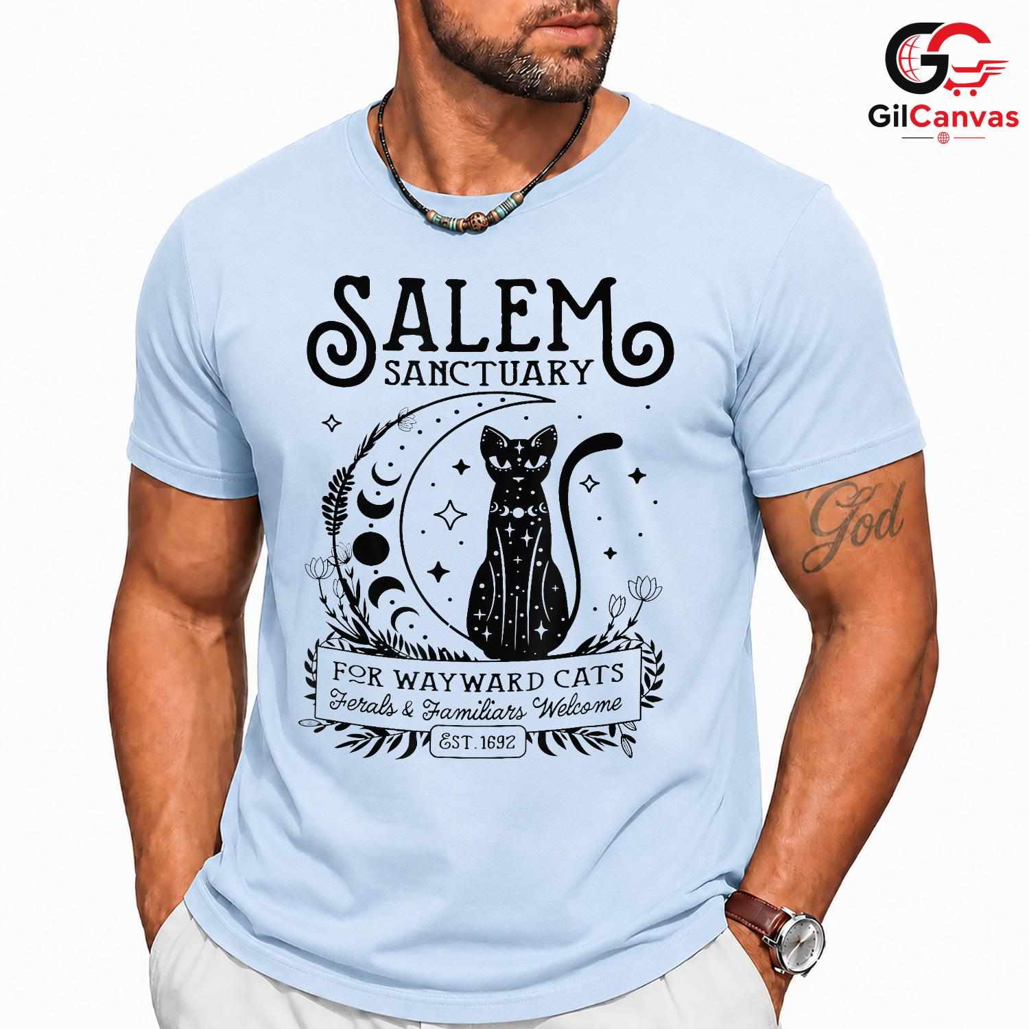 Salem Wayward Cats Halloween T-Shirt Unisex Mystical Witchy Gift For Lovers