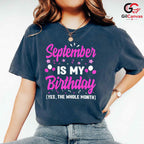 September Birthday Fall T-Shirt Unisex Fun Celebration Gift Idea For Youth Kids