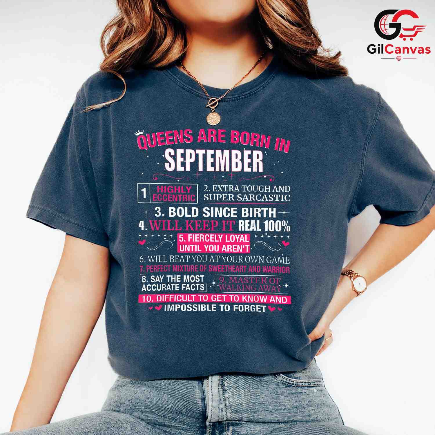 September Birthday Queen Shirt Unisex Fun Sarcastic Celebration Gift For Women