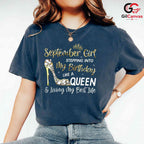 September Girl Glamorous T-Shirt Unisex Sparkling Zodiac Birthday Gift For Her