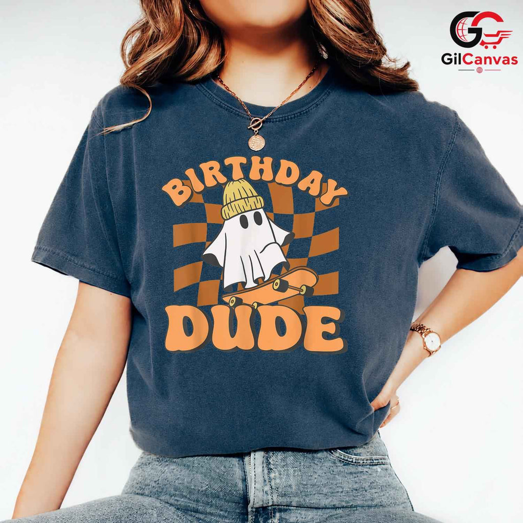 Skateboard Ghost Dude Tee Shirt Unisex Fun Birthday Gift Idea For Kids Teens