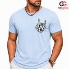 Skeleton Hand Rock On Tee Shirt Unisex Awesome Music Lover Gift Idea Teens