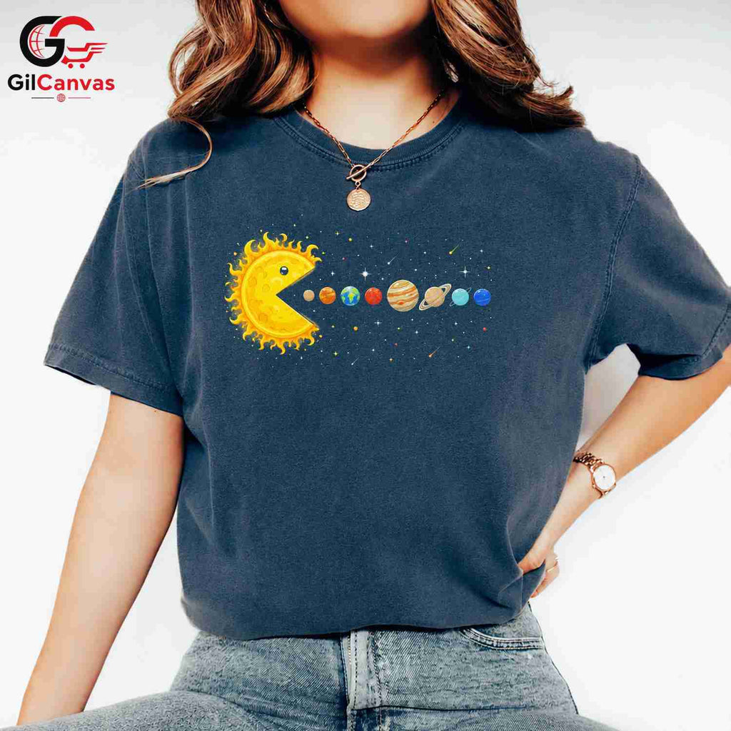 Space Galaxy Planet T-Shirt Sun And Planets Fun Themed Idea Men Women Gift
