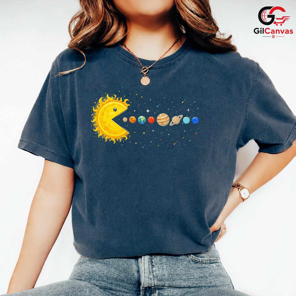 Space Galaxy Planet T-Shirt Sun And Planets Fun Themed Idea Men Women Gift