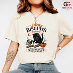 Spooky Black Cat Baker T-Shirt Funny Halloween Bakery Unisex Graphic Apparel Tee