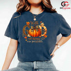 Thanksgiving Pumpkin Leaf Tee Unisex Family Gathering Holiday Gift For All