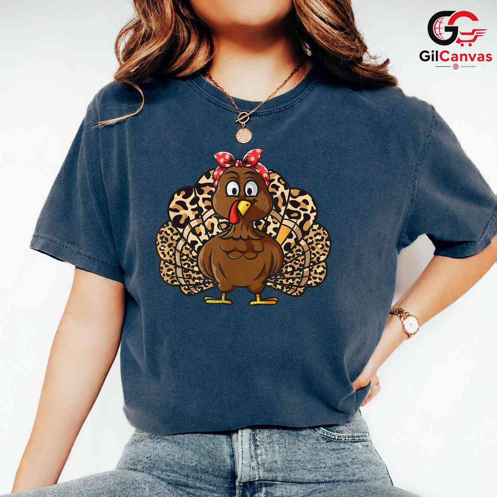 Thanksgiving Turkey T-Shirt Unisex Cute Fall Holiday Festival Gift For Kids