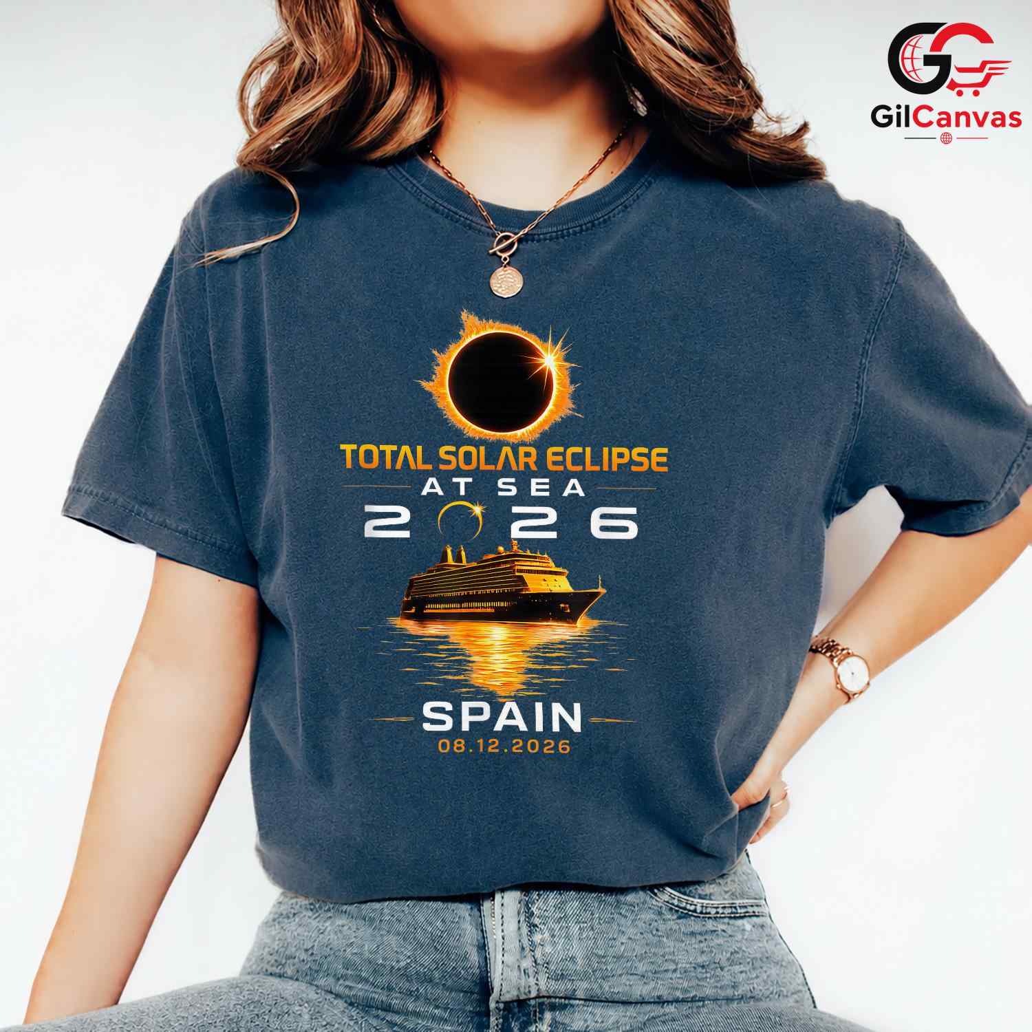 Total Solar Eclipse T-Shirt Unisex Spain 2026 Event Gift Astronomy Lovers