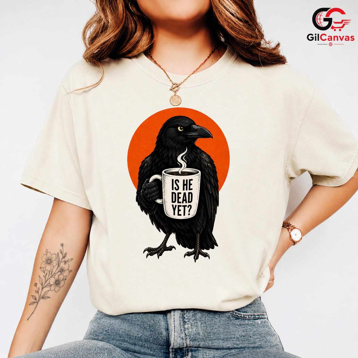 Vintage Halloween Raven Tee Quirky Gift Design Perfect For Men Women Apparel