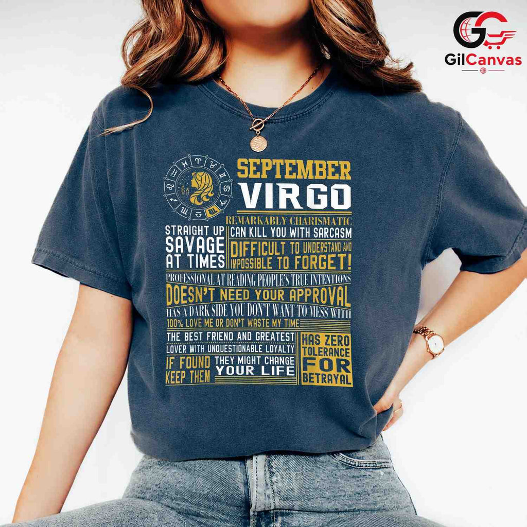 Virgo September Birthday Shirt Unisex Perfect Astrology Lover Gift Idea For Her