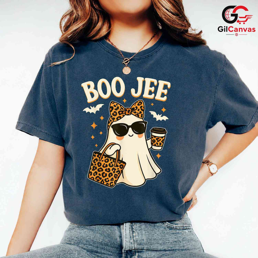 Women Boo Jee Ghost Tee Shirt Unisex Perfect Spooky Fall Event Gift For Her