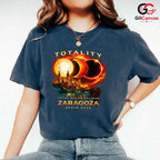 Zaragoza Spain Eclipse T-Shirt Unisex Total Solar 2026 Astronomy Gift