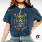 Zombie Brain Skull Tree Shirt Macabre Gothic Horror Unisex Dark Grunge Apparel