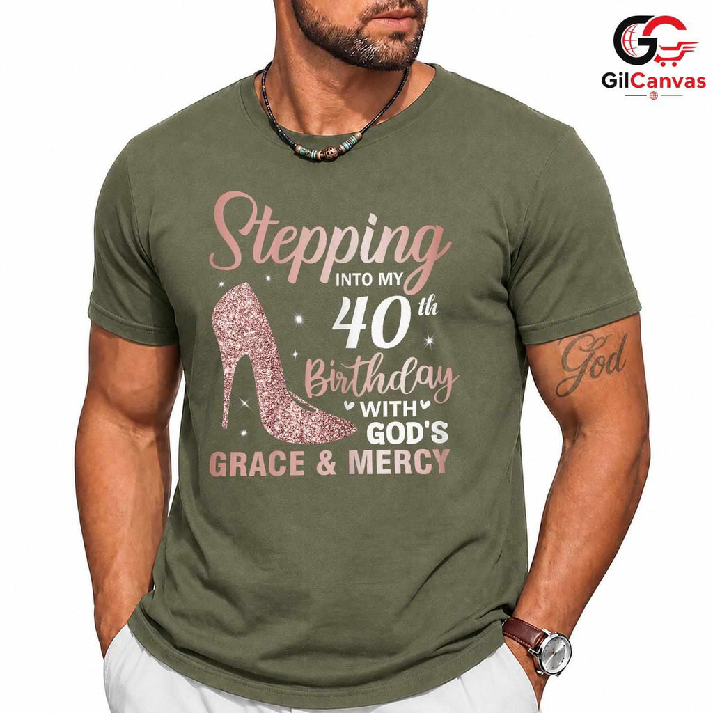 40th Birthday Grace Tee Shirt Unisex Women Special Day Celebration Gift
