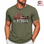 9-11 Memorial Remember Tee Shirt Unisex Patriotic Adult Gift For September Event