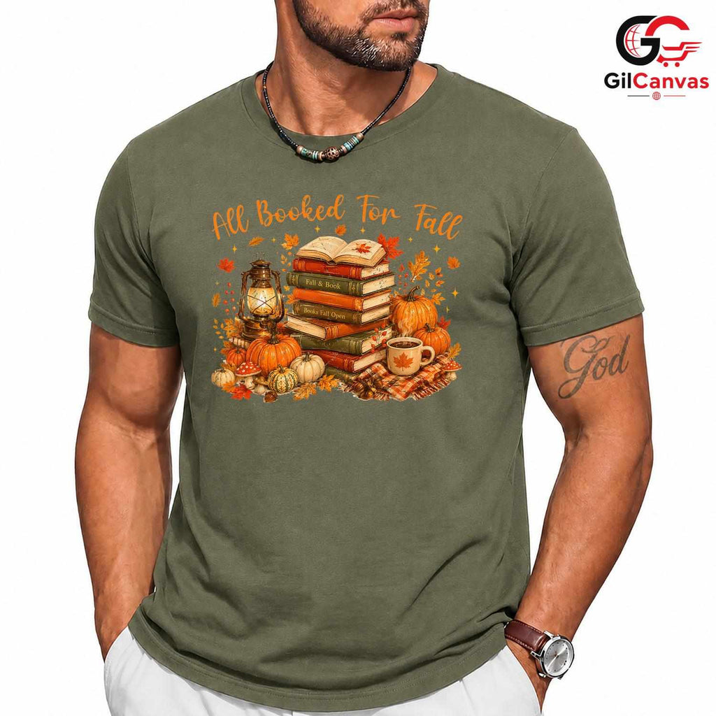 All Booked For Fall Reader Tee Unisex Cute Autumn Book Lover Gift For All
